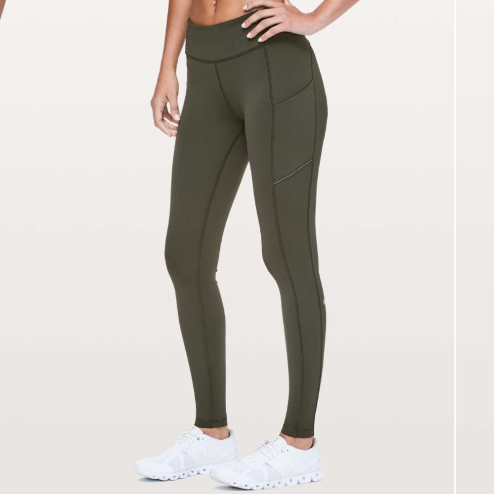 Lululemon Speed Up Tight Full-On Luxtreme 28" Dark Olive-2
